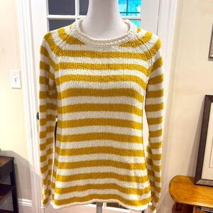 AKINI Striped Yellow and White Women's Sweater.  Size S